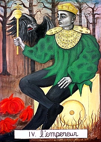 peinture du tarot l'empereur
