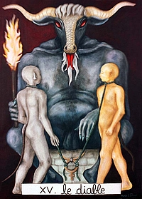 peinture du tarot le diable