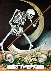 peinture du tarot "la mort"