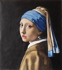 Vermeer reproduction la jeune fille à la perle