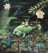 A la pêche, 45x50 cm