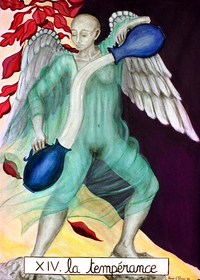 peinture du tarot la tempérance