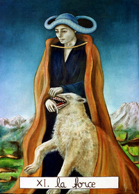 peinture du tarot la force