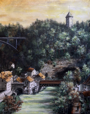 Pont de Berne, Auge, 55x70 cm