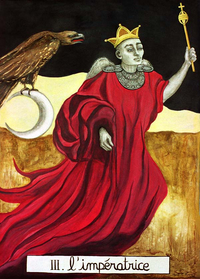 peinture du tarot l'impératrice