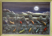 peinture d une poya des insectes de nuit