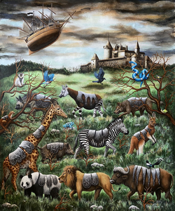 Arche de Noé II, 77x90cm