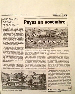presse de La Gruyère sur les poyas