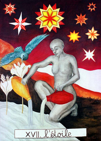 peinture du tarot l'étoile