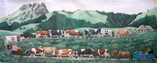 peinture d'une poya traditionnelle